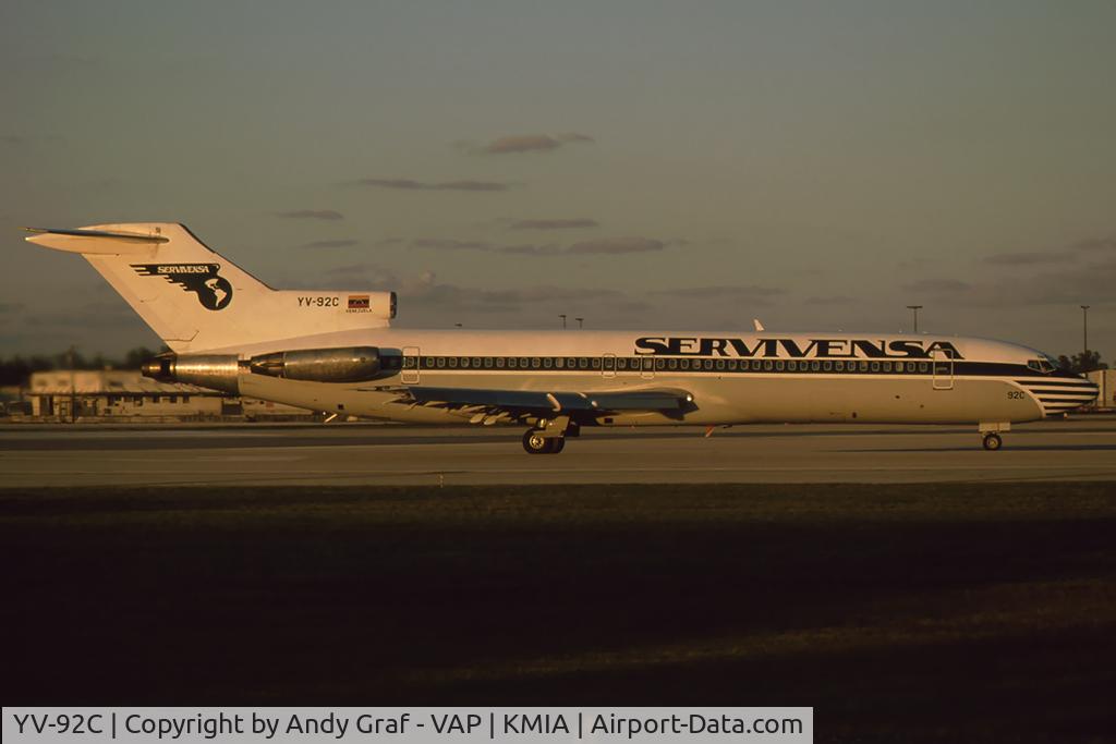 YV-92C, 1973 Boeing 727-281 C/N 20724, Servivensa 727-200