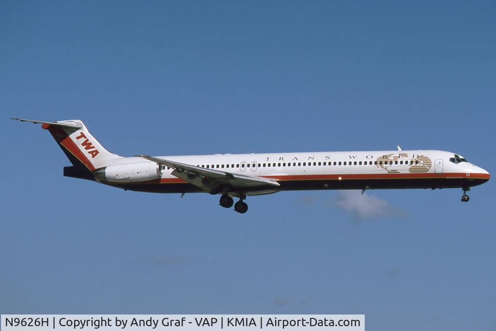 N9626H, 1975 Cessna 172M C/N 17266274, TWA MD80