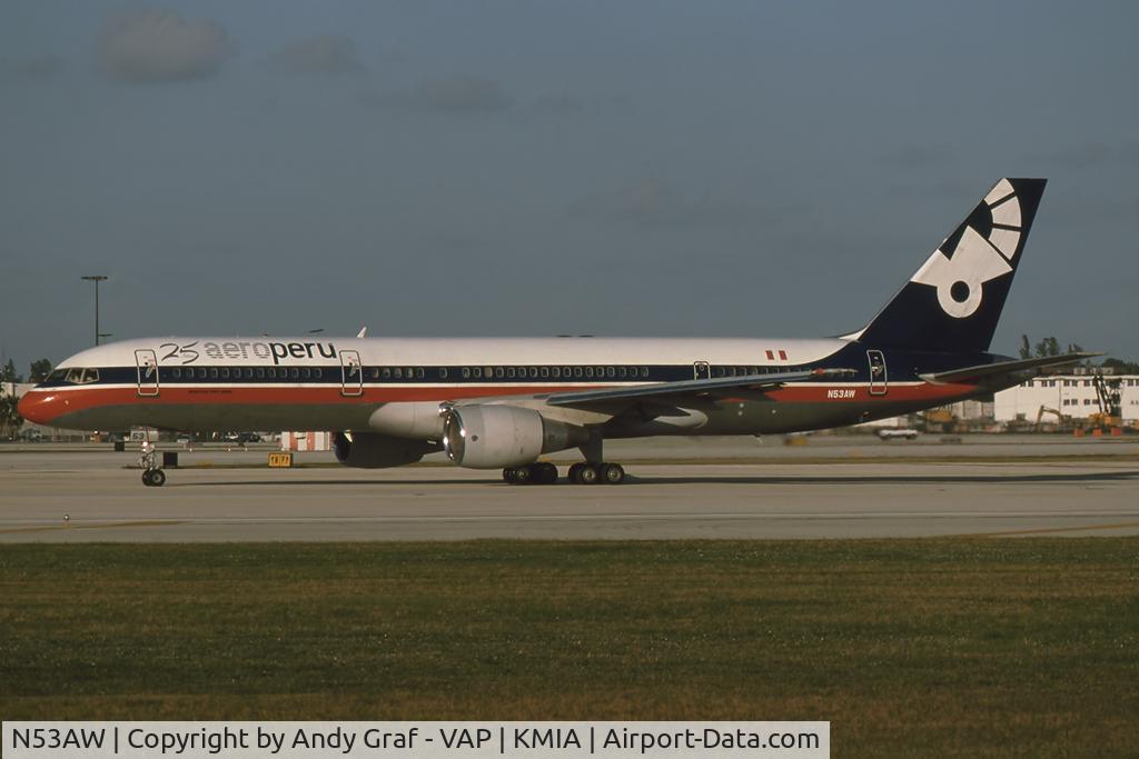 N53AW, 1992 Boeing 757-23A C/N 25490, Aeroperu 757-200