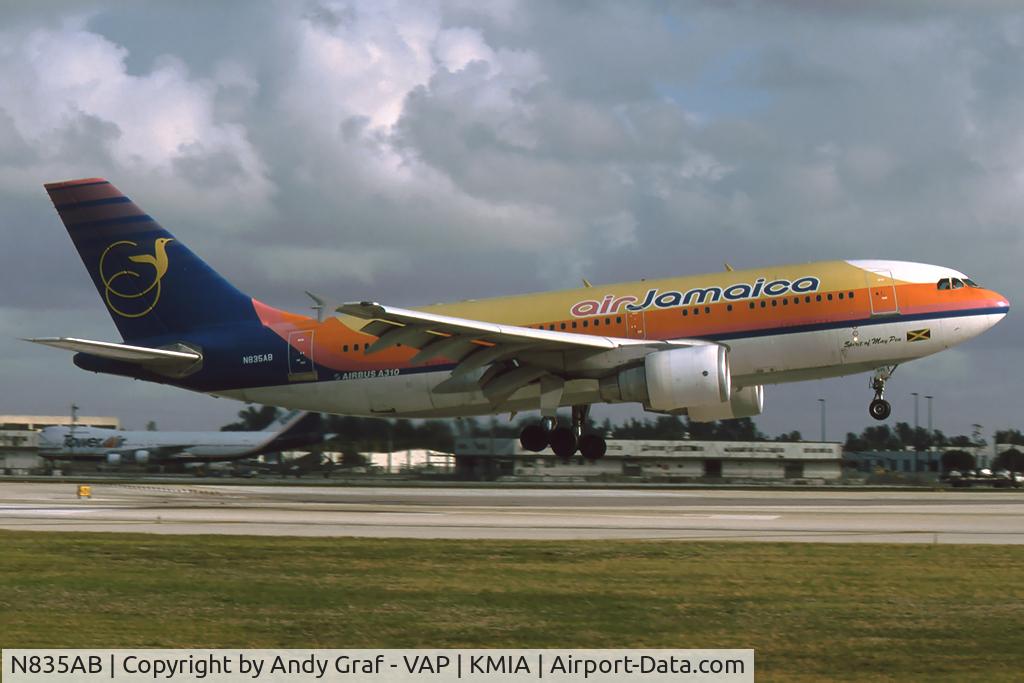 N835AB, 1992 Airbus A310-325/ET C/N 650, Air Jamaica A310-300