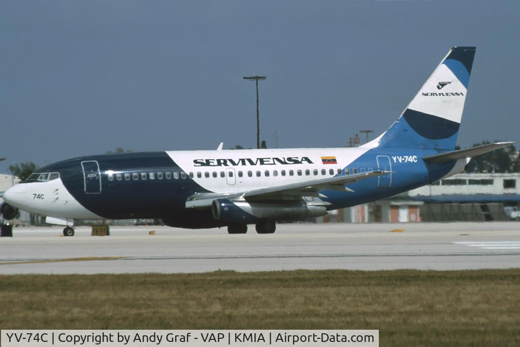 YV-74C, 1974 Boeing 737-229 C/N 20909, Servivensa 737-200