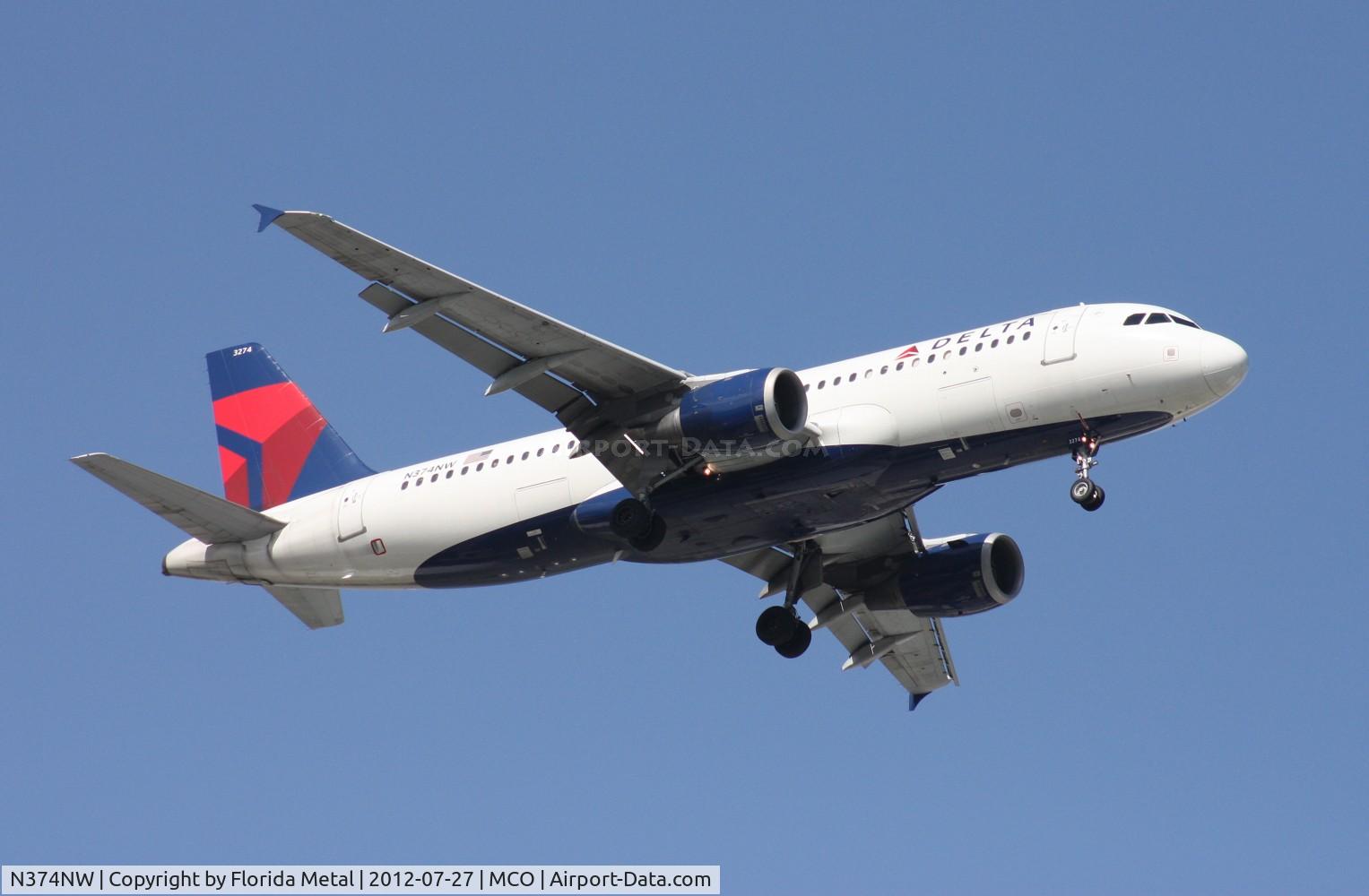 N374NW, 2001 Airbus A320-212 C/N 1646, Delta A320