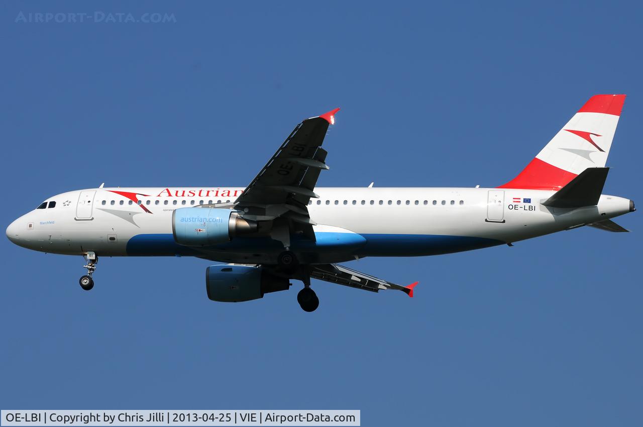 OE-LBI, 2003 Airbus A320-214 C/N 1937, Austrian Airlines