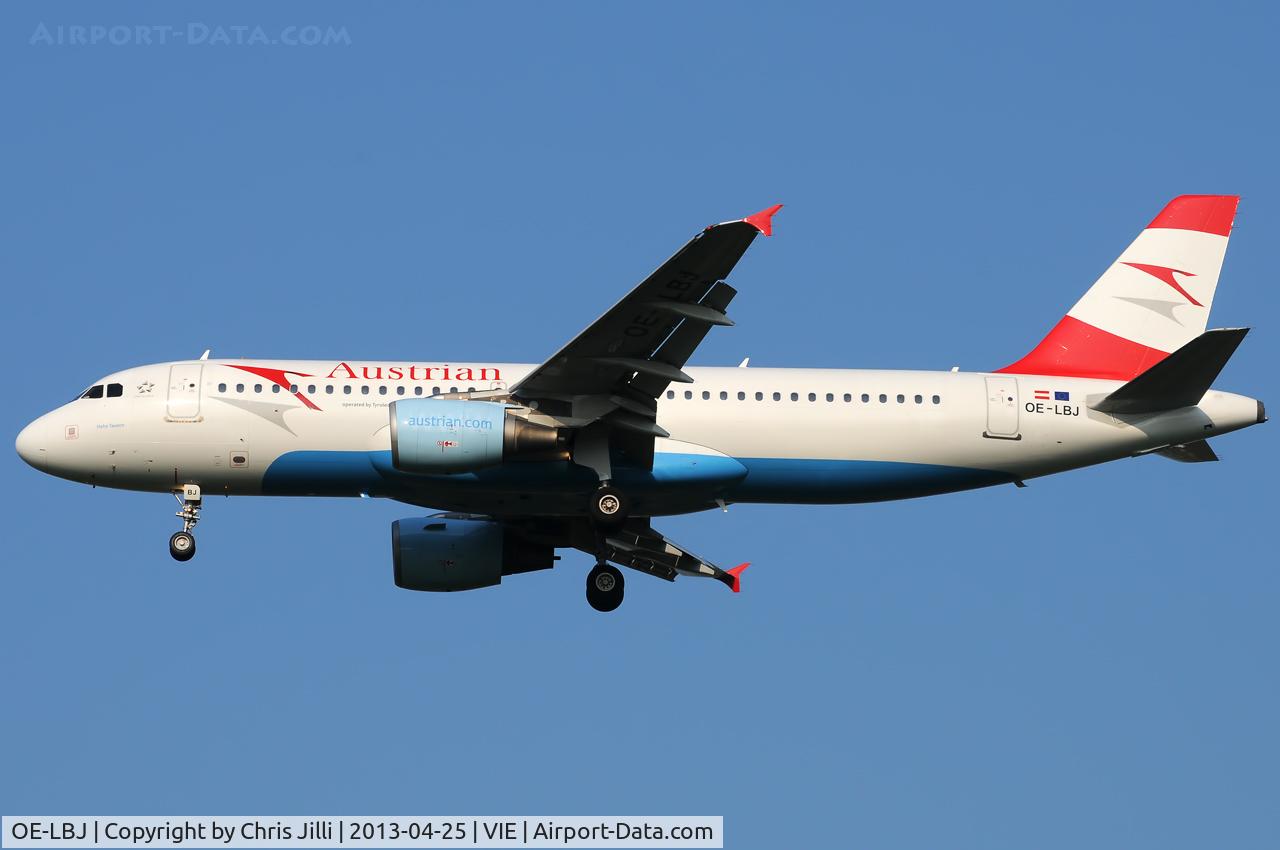 OE-LBJ, 2001 Airbus A320-214 C/N 1553, Austrian Airlines