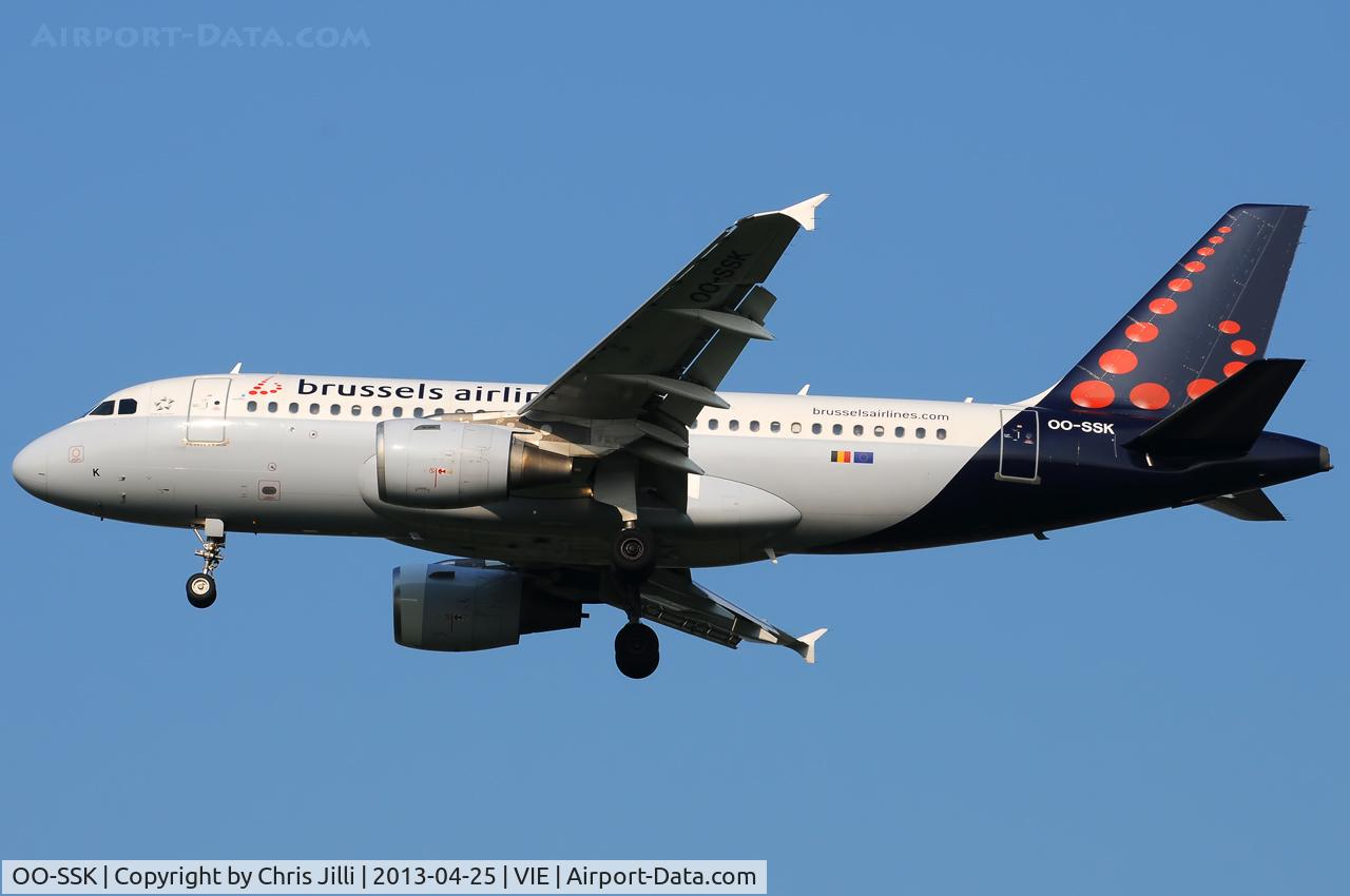 OO-SSK, 2000 Airbus A319-112 C/N 1336, Brussels Airlines