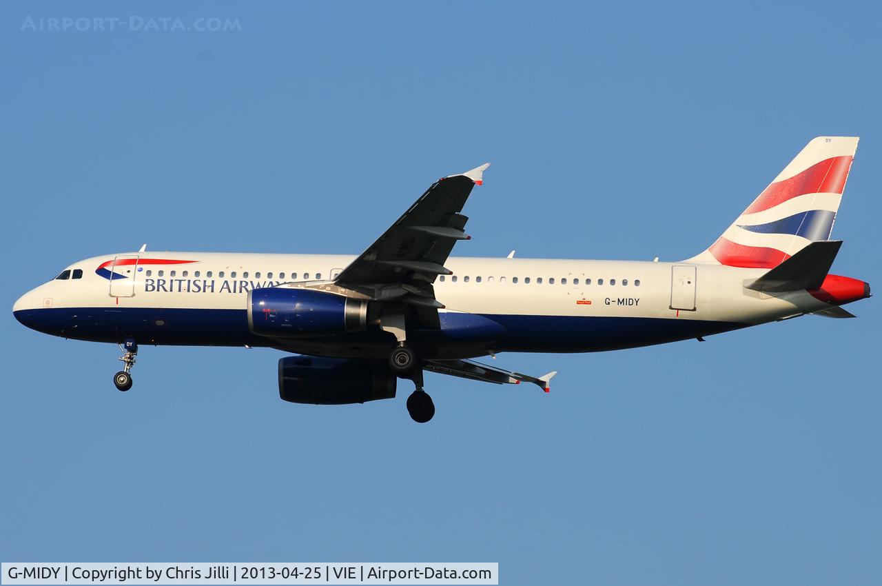 G-MIDY, 1999 Airbus A320-232 C/N 1014, British Airlines