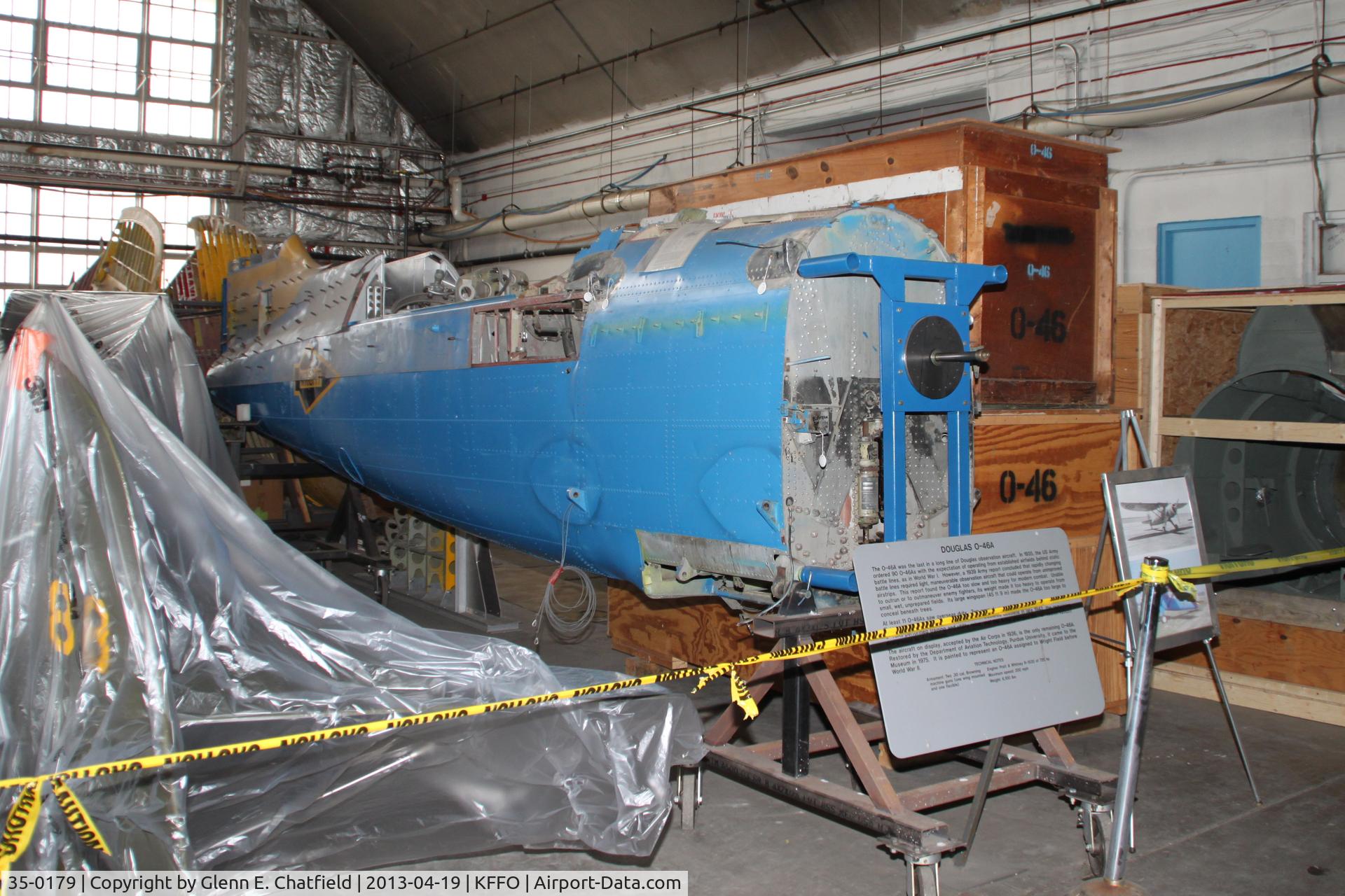 35-0179, 1935 Douglas O-46A C/N 1441, In the restoration hangar for future work