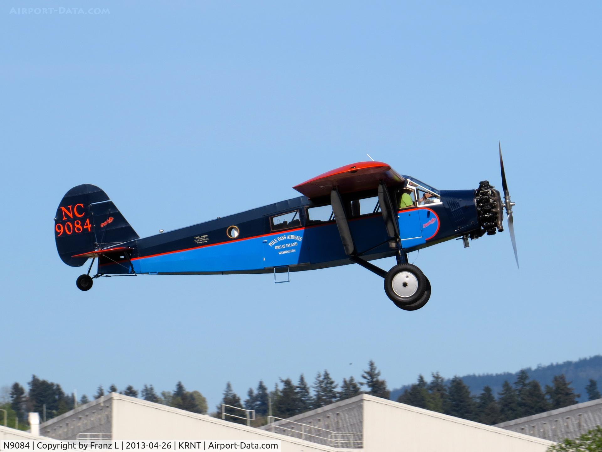 N9084, 1929 Travel Air S-6000-B C/N 865, Departing RWY16