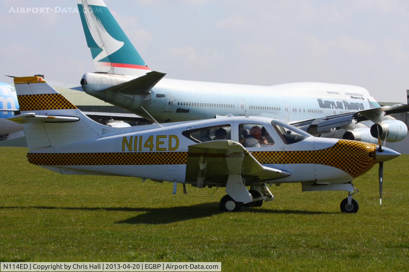N114ED, 1995 Rockwell Commander 114B C/N 14637, visitor to the Rockwell Commander fly-in at Kemble