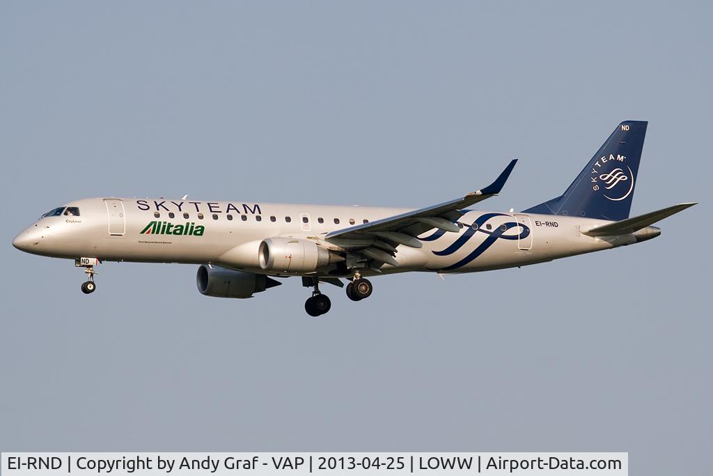 EI-RND, 2012 Embraer 190LR (ERJ-190-100LR) C/N 19000512, Alitalia EMB190