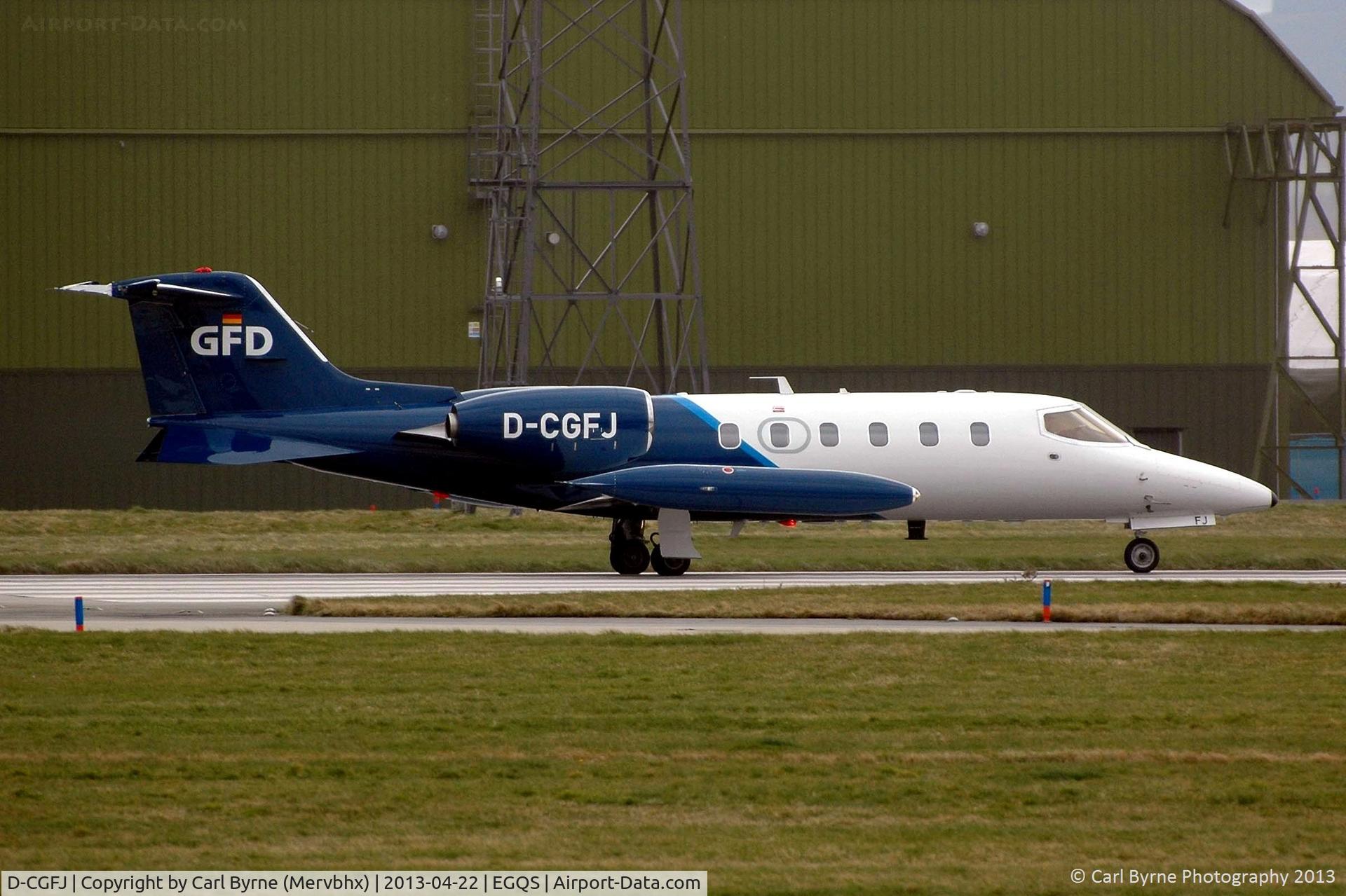 D-CGFJ, 1988 Gates Learjet 35A C/N 35A-643, Operating as part of the Joint Warrior exercise.