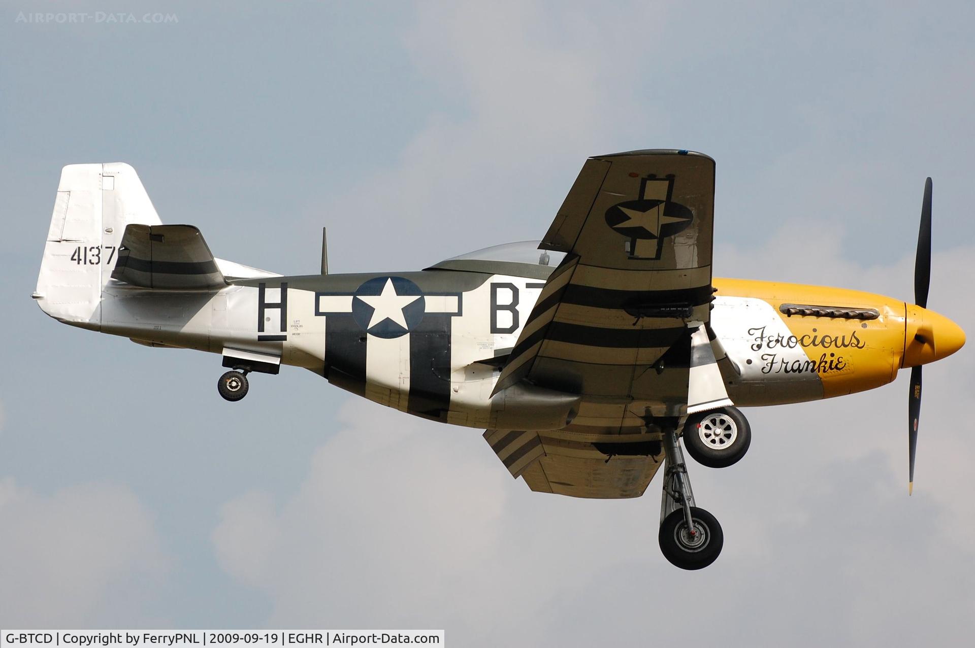G-BTCD, 1944 North American P-51D Mustang C/N 122-39608, G-BTCD / 413704/B7-H (cn 122-39608) 'Ferocious Frankie built in 1944.