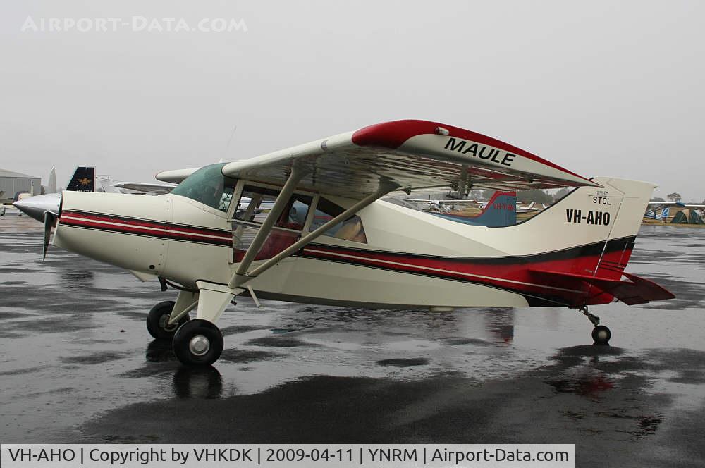 VH-AHO, 1989 Maule MX-7-180 Star Rocket C/N 11059C, At a very wet Nat Fly in 2009.