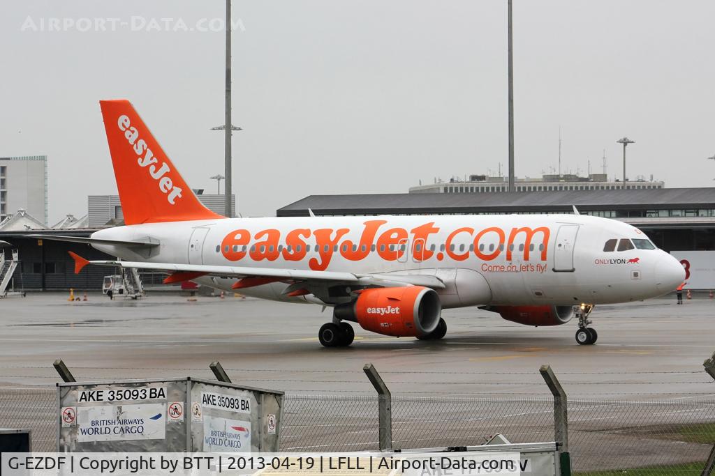 G-EZDF, 2008 Airbus A319-111 C/N 3432, Only LYON at LFLL