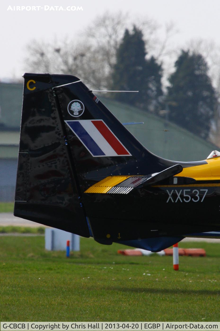 G-CBCB, 1973 Scottish Aviation Bulldog T.1 C/N BH.120/223, wearing its former Yorkshire UAS markings