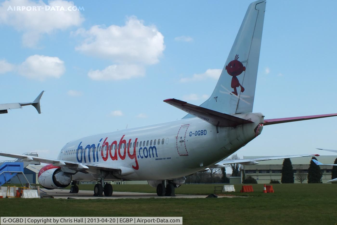 G-OGBD, 1995 Boeing 737-3L9 C/N 27833, in storage at Kemble