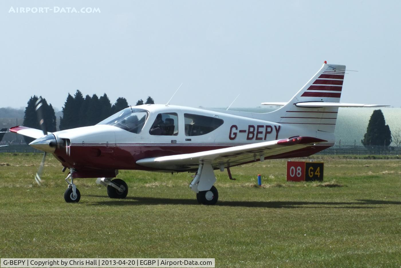 G-BEPY, 1977 Rockwell Commander 112B C/N 524, visitor to the Rockwell Commander fly-in at Kemble