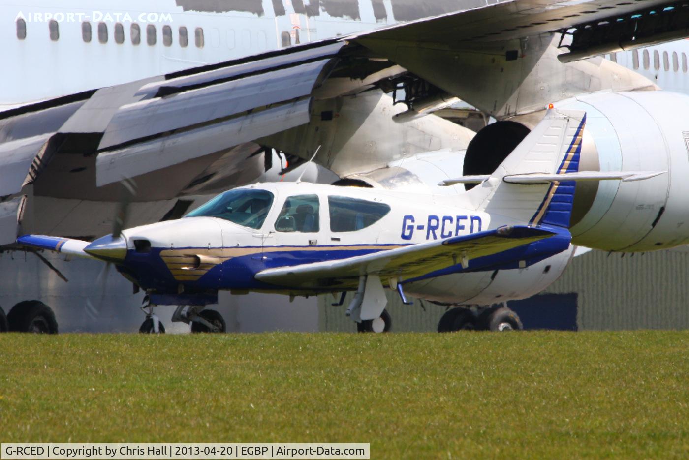 G-RCED, 1977 Rockwell Commander 114 C/N 14241, visitor to the Rockwell Commander fly-in at Kemble