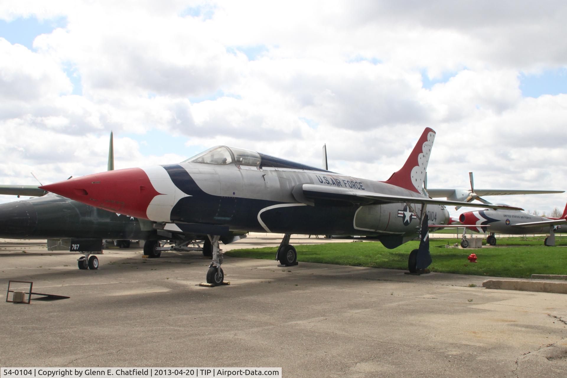 54-0104, 1957 Republic F-105B-5-RE Thunderchief C/N B.7, Chanute Air Museum. This aircraft was never a Thunderbird.