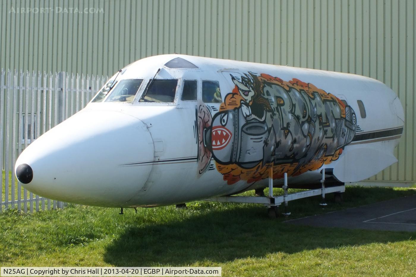 N25AG, Lockheed L-1329-25 JetStar II C/N 5202, outside the ASI hangar painted with some intresting 
