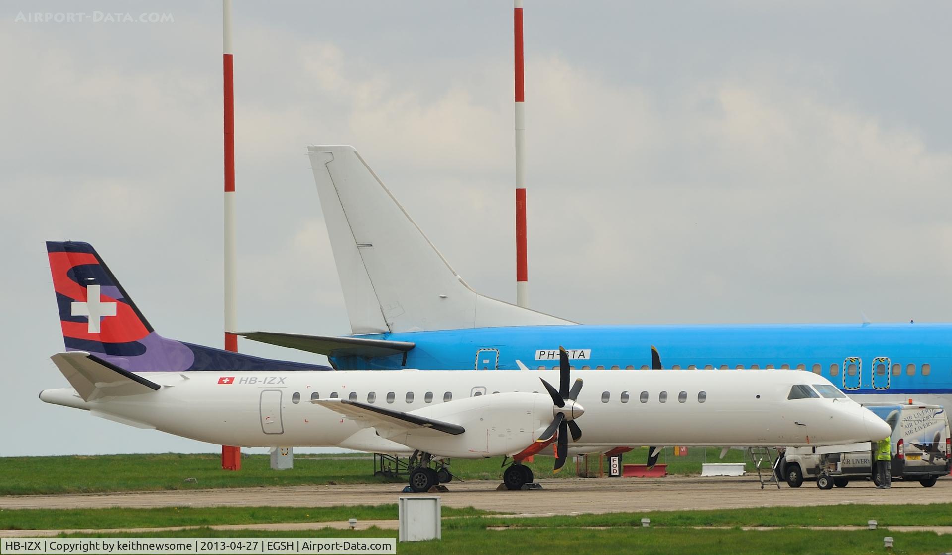 HB-IZX, 1996 Saab 2000 C/N 2000-041, Sitting pretty !