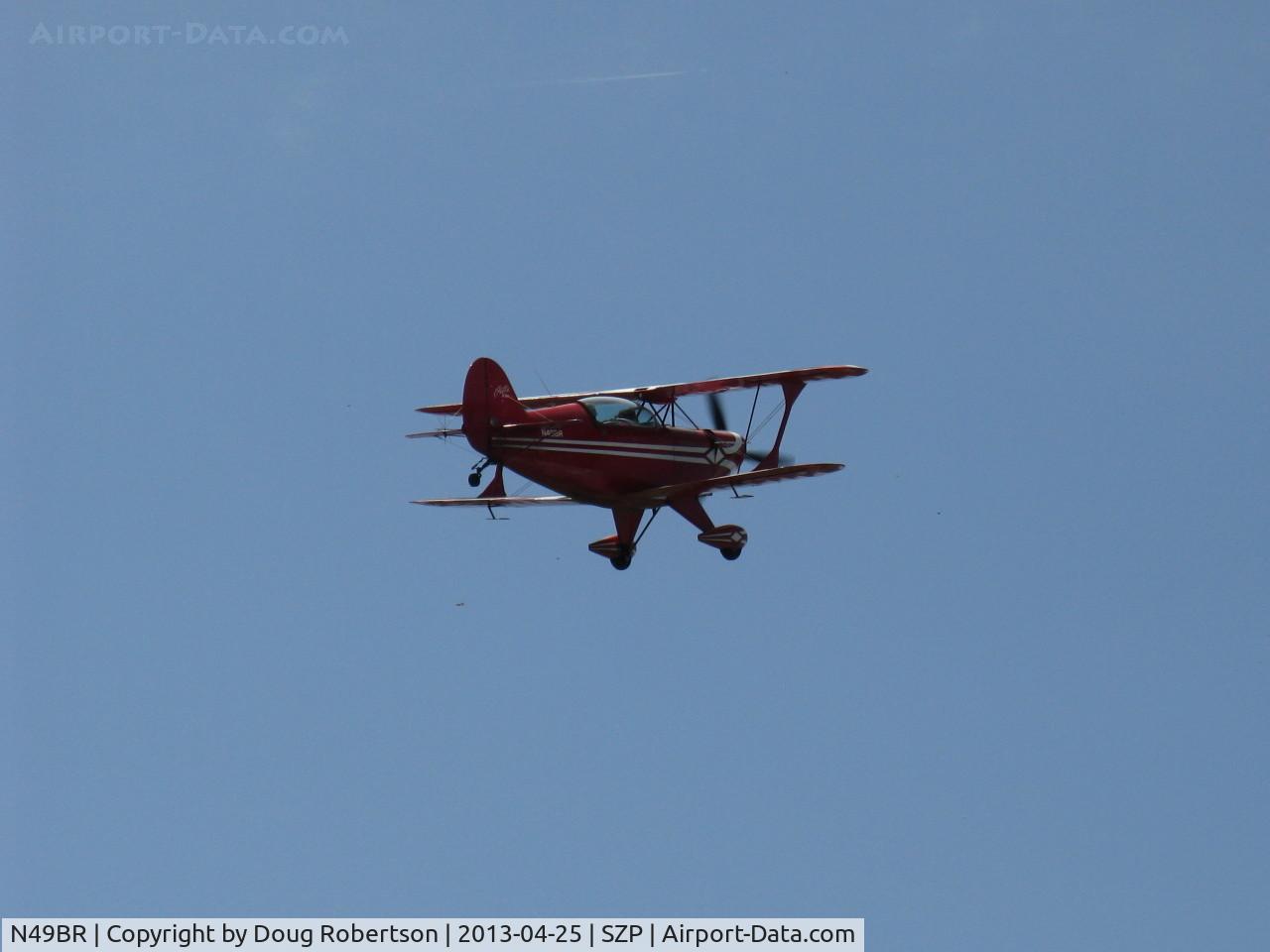 N49BR, Pitts S-2A Special C/N 2212, 1980 Aerotek PITTS S-2A, Lycoming AEIO-540 260 Hp, takeoff climb Rwy 22