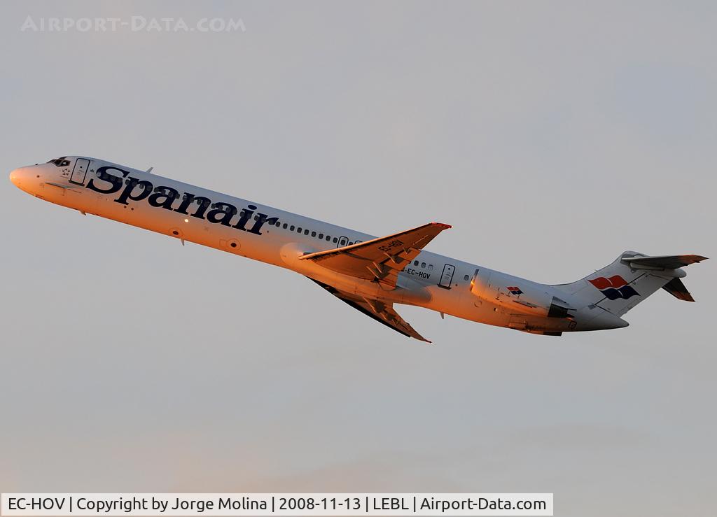 EC-HOV, 1986 McDonnell Douglas MD-82 (DC-9-82) C/N 49416, Taking off RWY 25L.