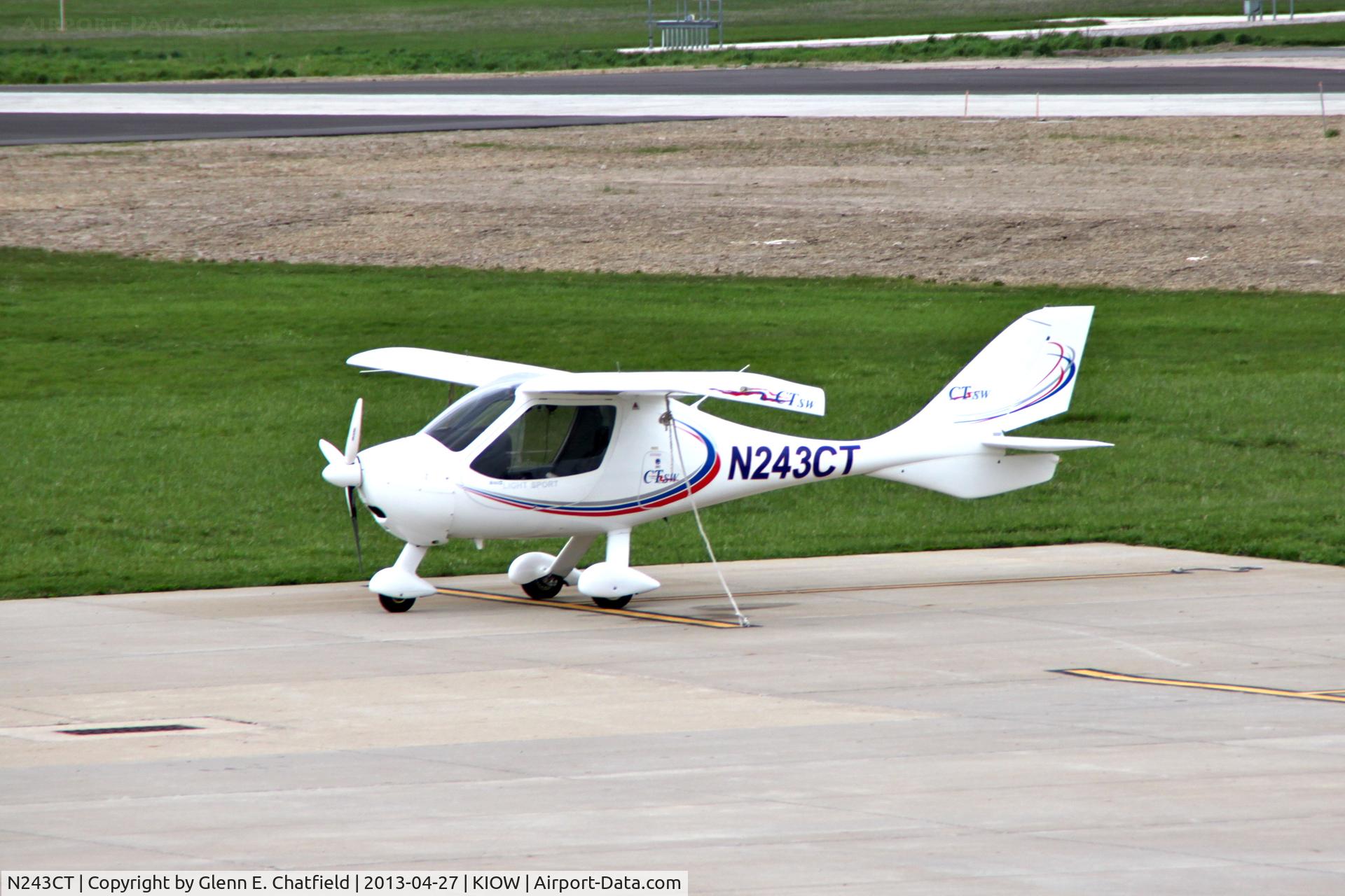 N243CT, 2007 Flight Design CTSW C/N 07-02-01, Seen from the terminal observation deck