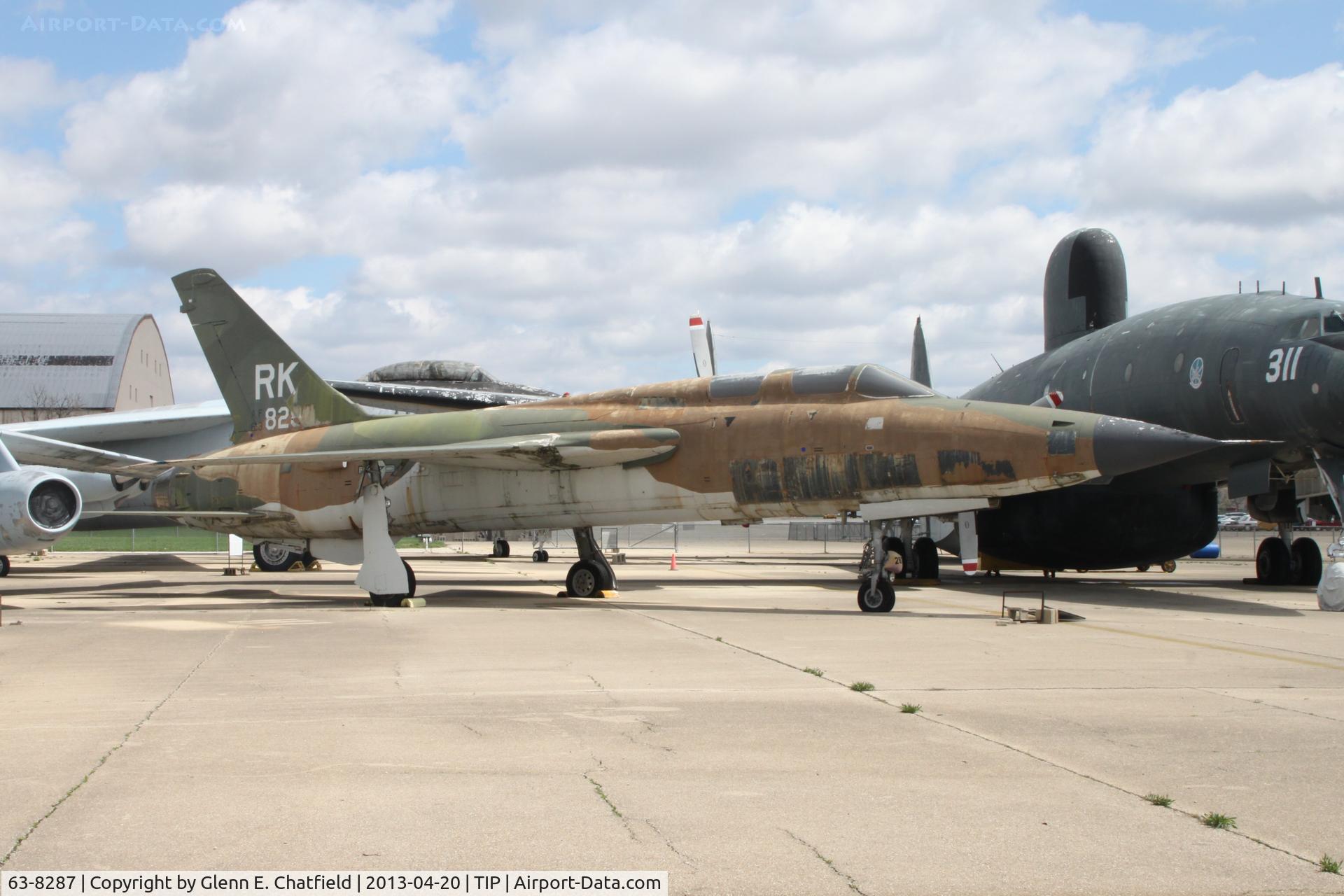 63-8287, 1963 Republic F-105F-1-RE Thunderchief C/N F064, Chanute Air Museum.