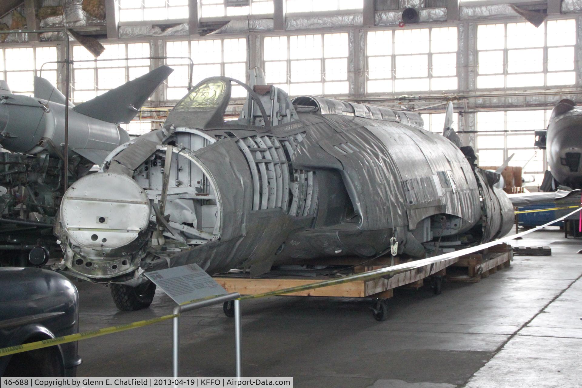 46-688, Lockheed XF-90A C/N 090-1002, In the restoration facility
