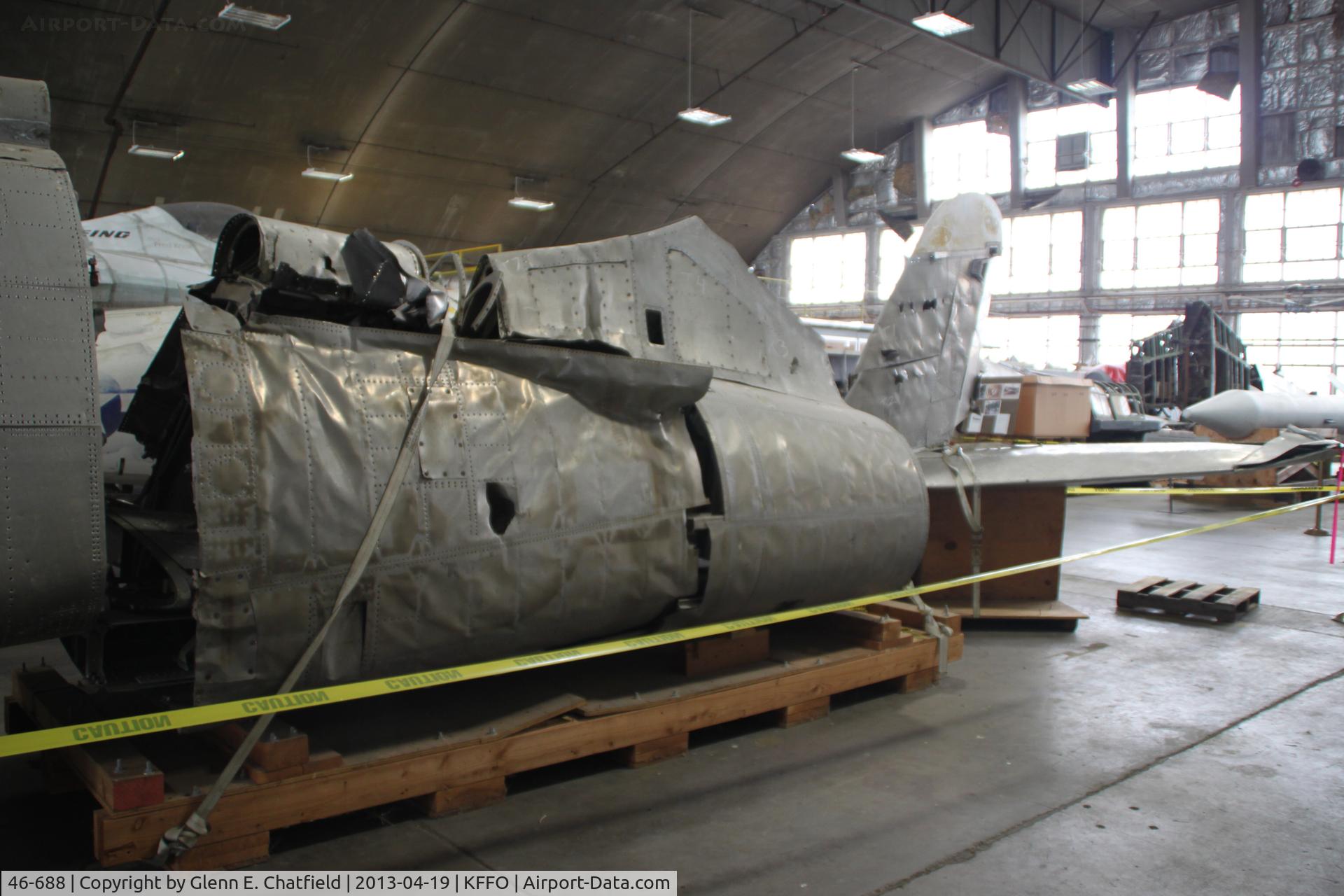 46-688, Lockheed XF-90A C/N 090-1002, In the restoration facility