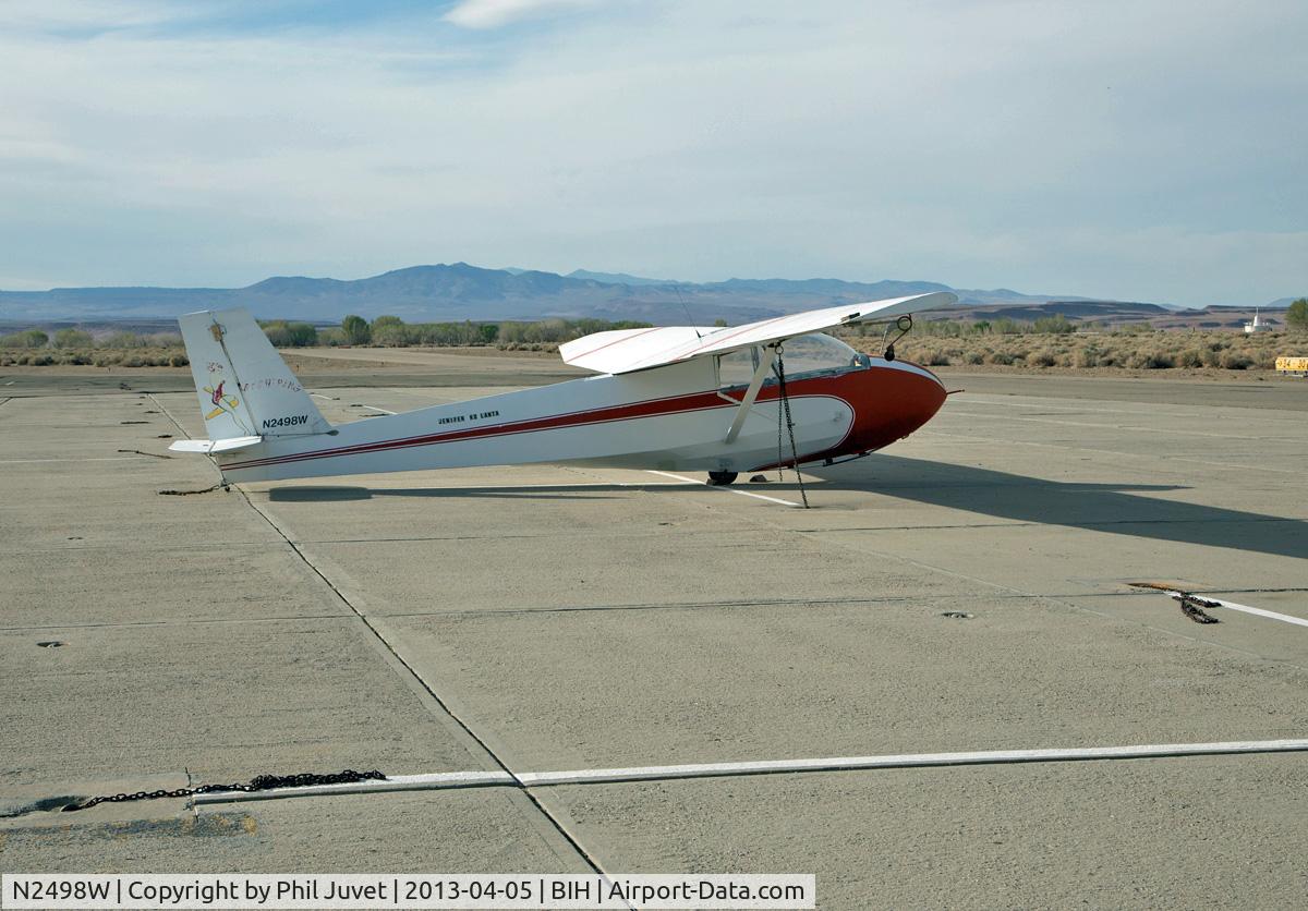 N2498W, 1967 Schweizer SGS 2-33 C/N 46, Parked at the Eastern Sierra Regional Airport, Bishop, CA.