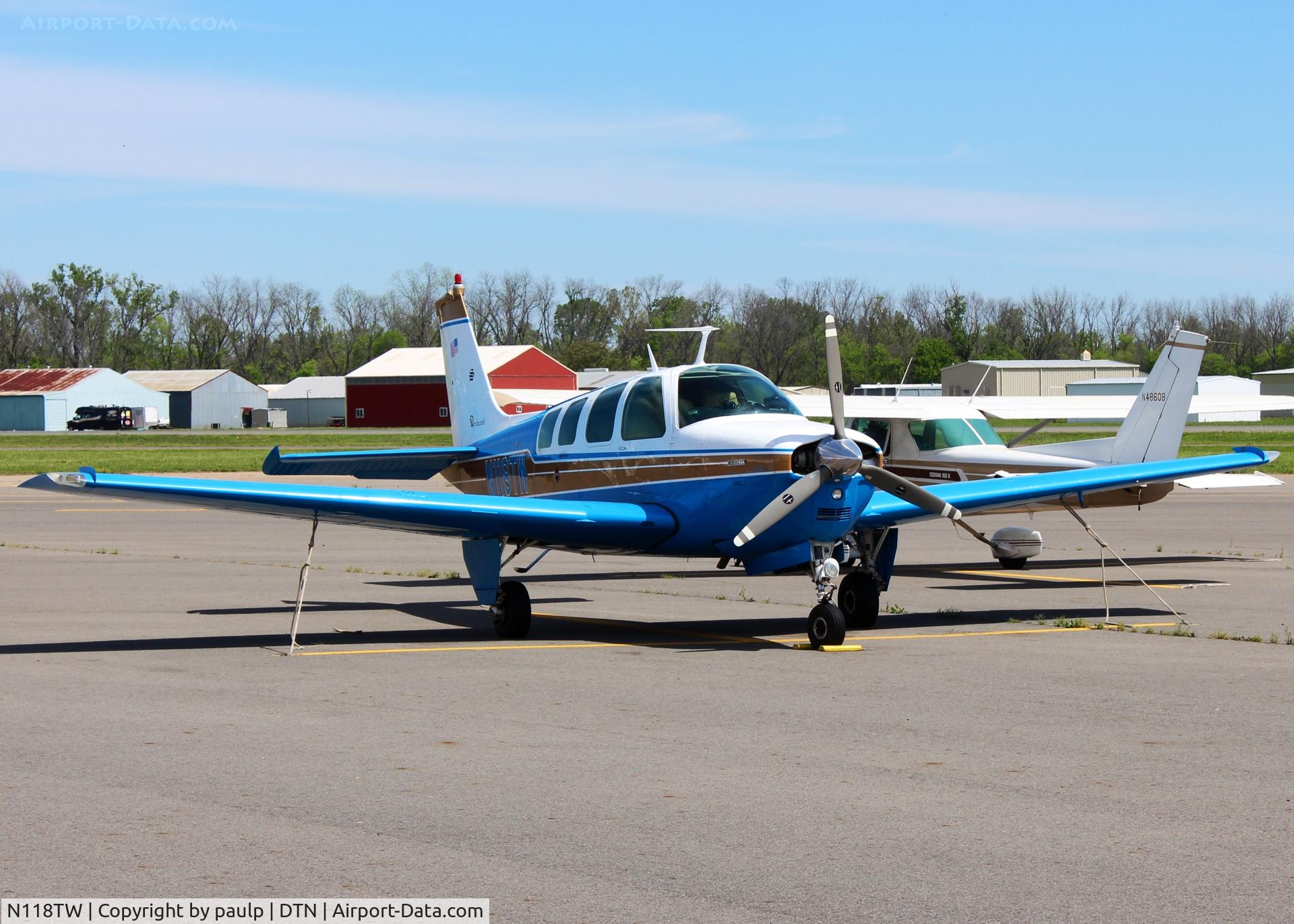 N118TW, 1973 Beech A36 Bonanza 36 C/N E-463, At Downtown Shreveport.