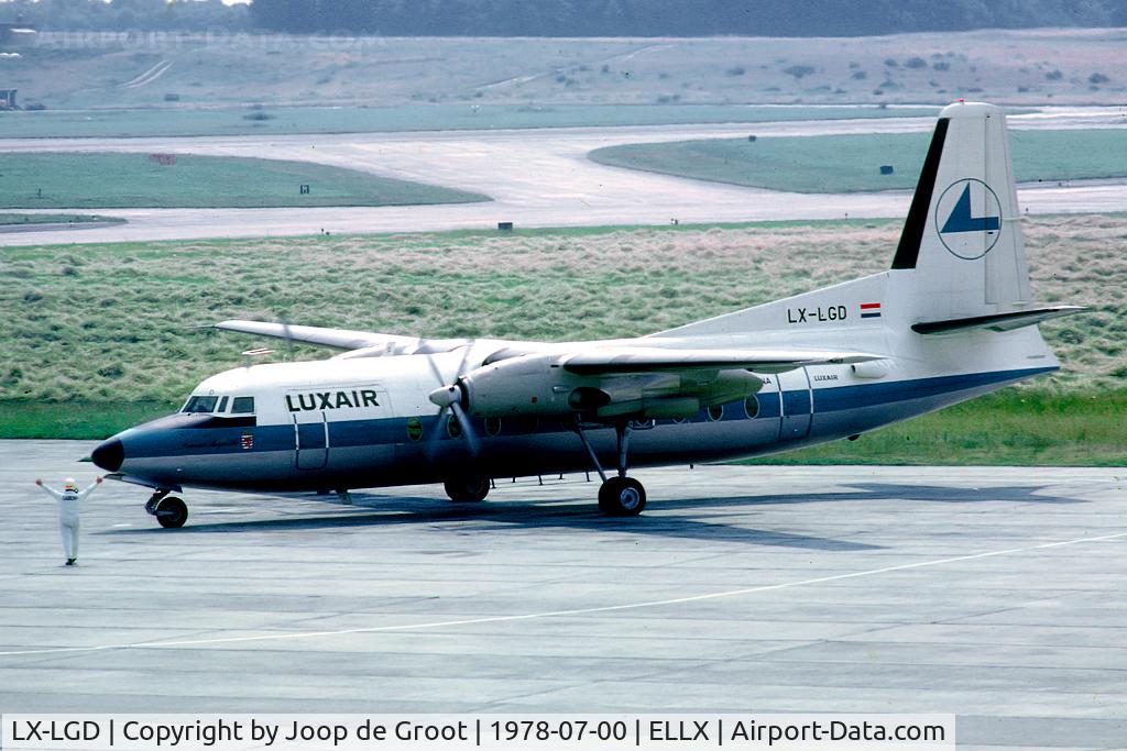 LX-LGD, 1967 Fokker F.27-600 Friendship C/N 10338, seen at Findel? (location not 100% sure)