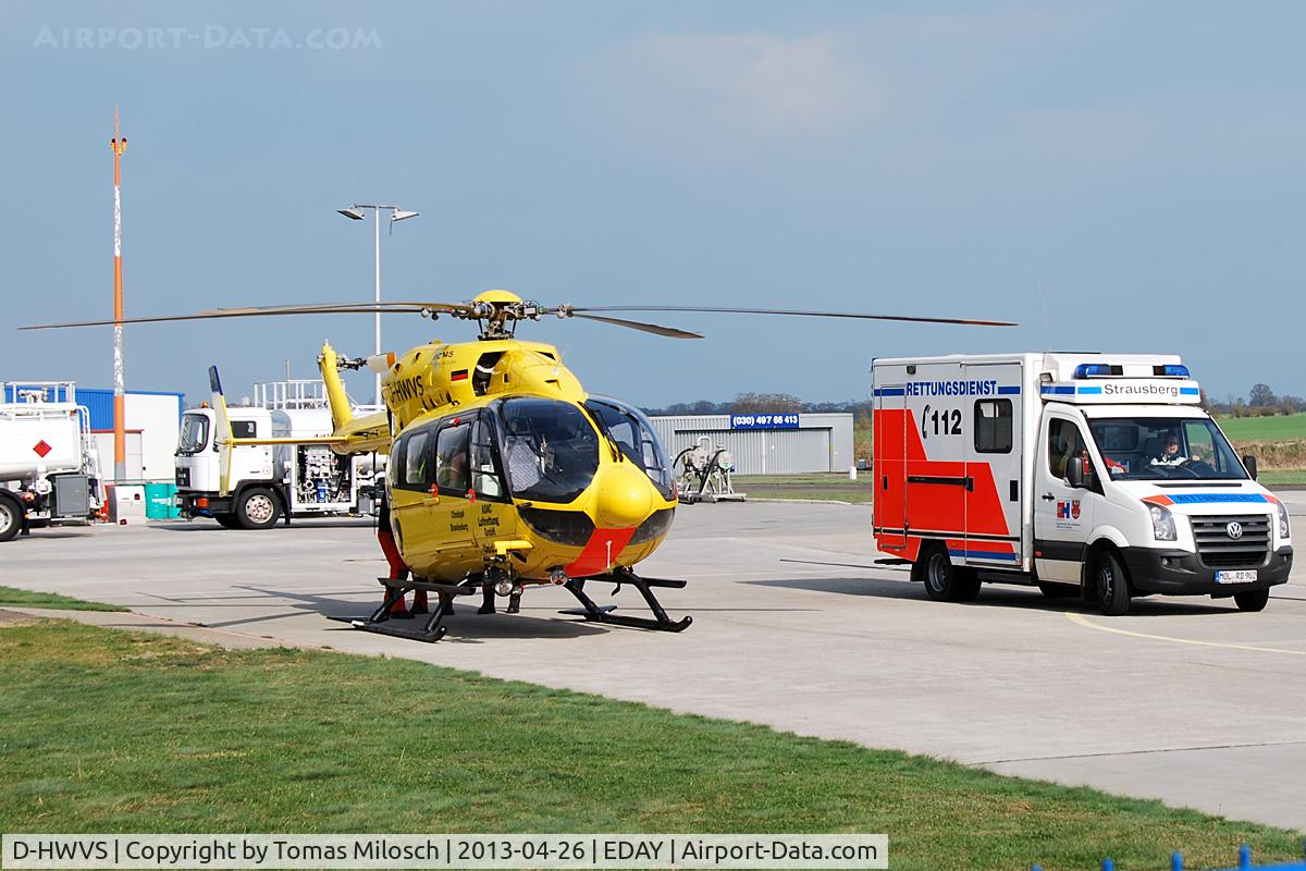 D-HWVS, Eurocopter-Kawasaki EC-145 (BK-117C-2) C/N 9027, Rescue effort to the hospital in Strausberg near Berlin.