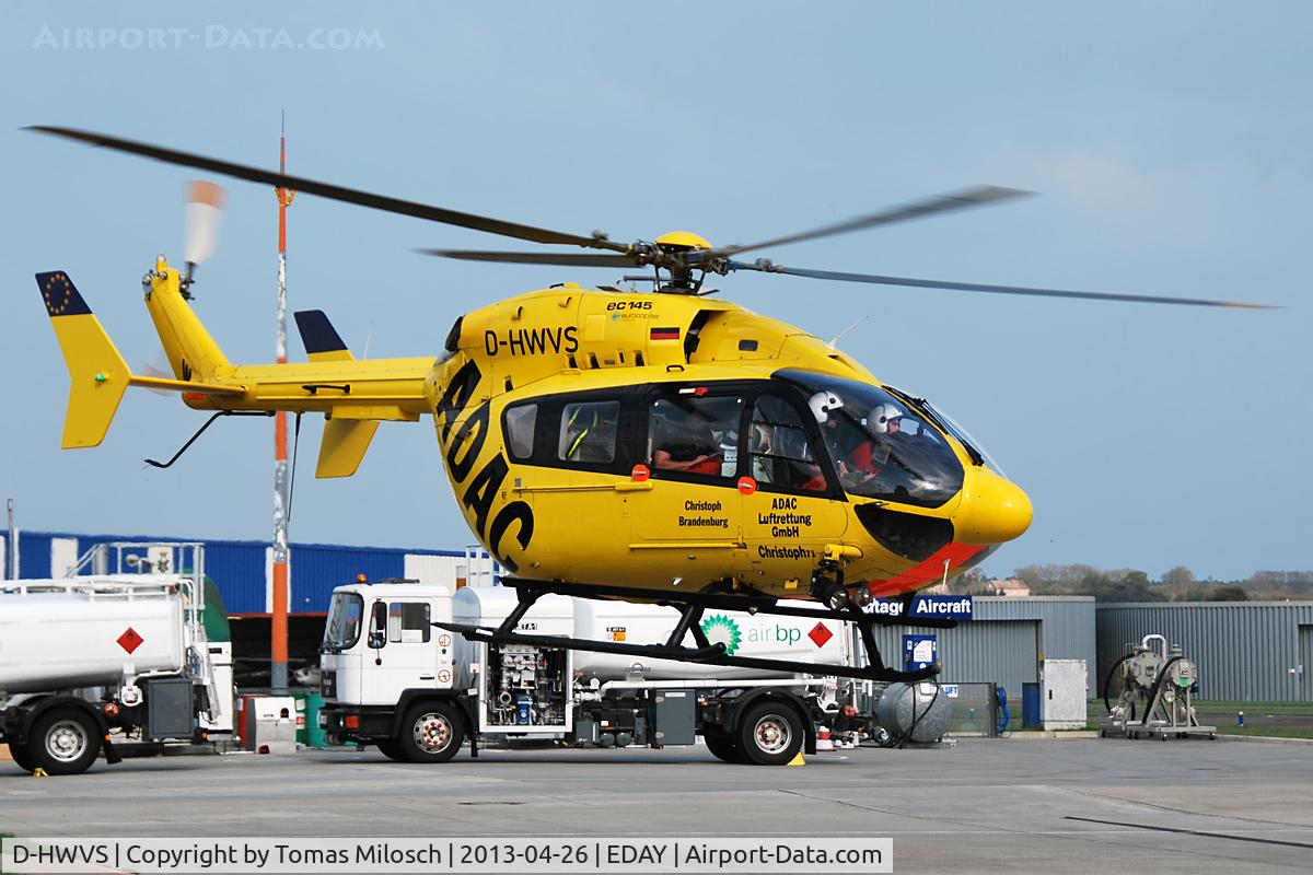 D-HWVS, Eurocopter-Kawasaki EC-145 (BK-117C-2) C/N 9027, Rescue effort to the hospital in Strausberg near Berlin.