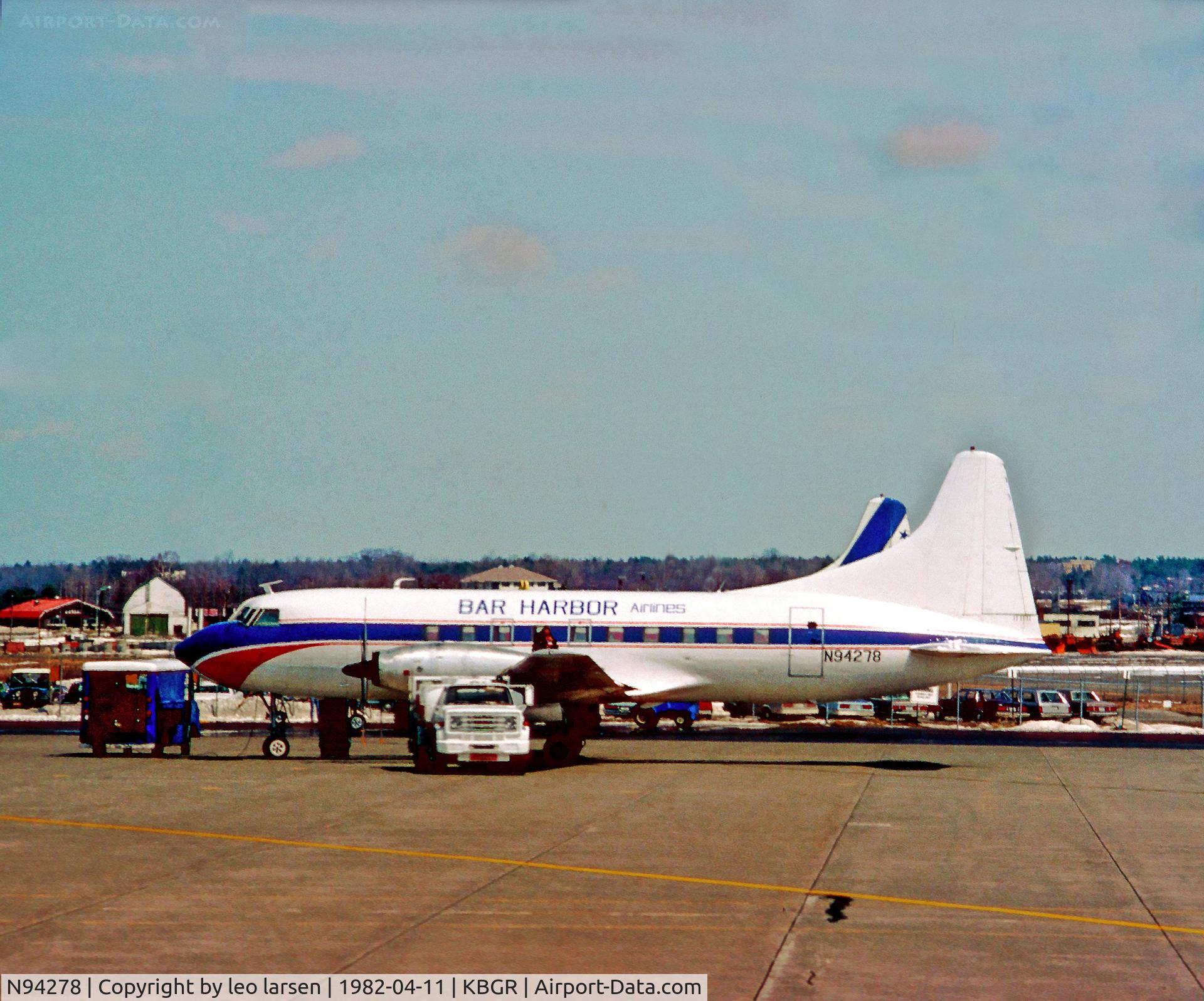 N94278, 1950 Convair 600-240D C/N 163, Bangor BGR 11.4.82