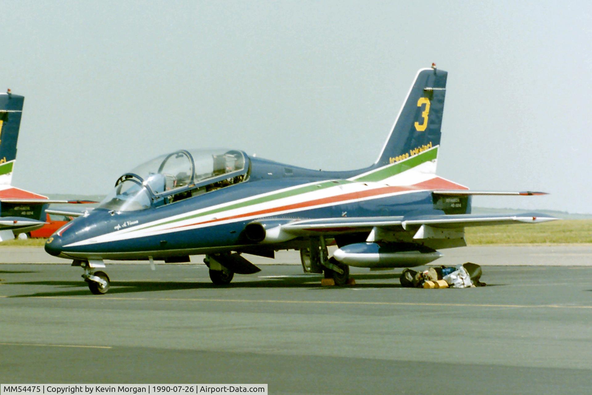 MM54475, Aermacchi MB-339MB C/N 6670, Raf Brawdy Airshow 26/07/1990