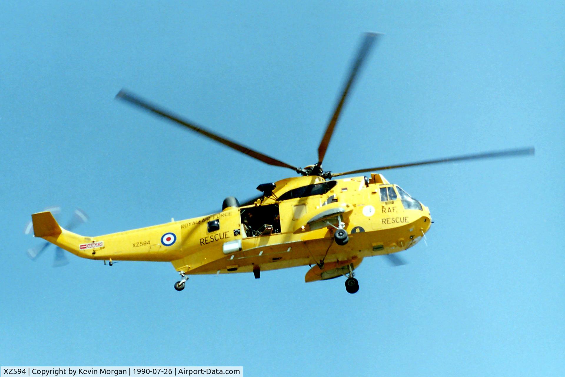 XZ594, 1978 Westland Sea King HAR.3 C/N WA860, Raf Brawdy 26/07/1990