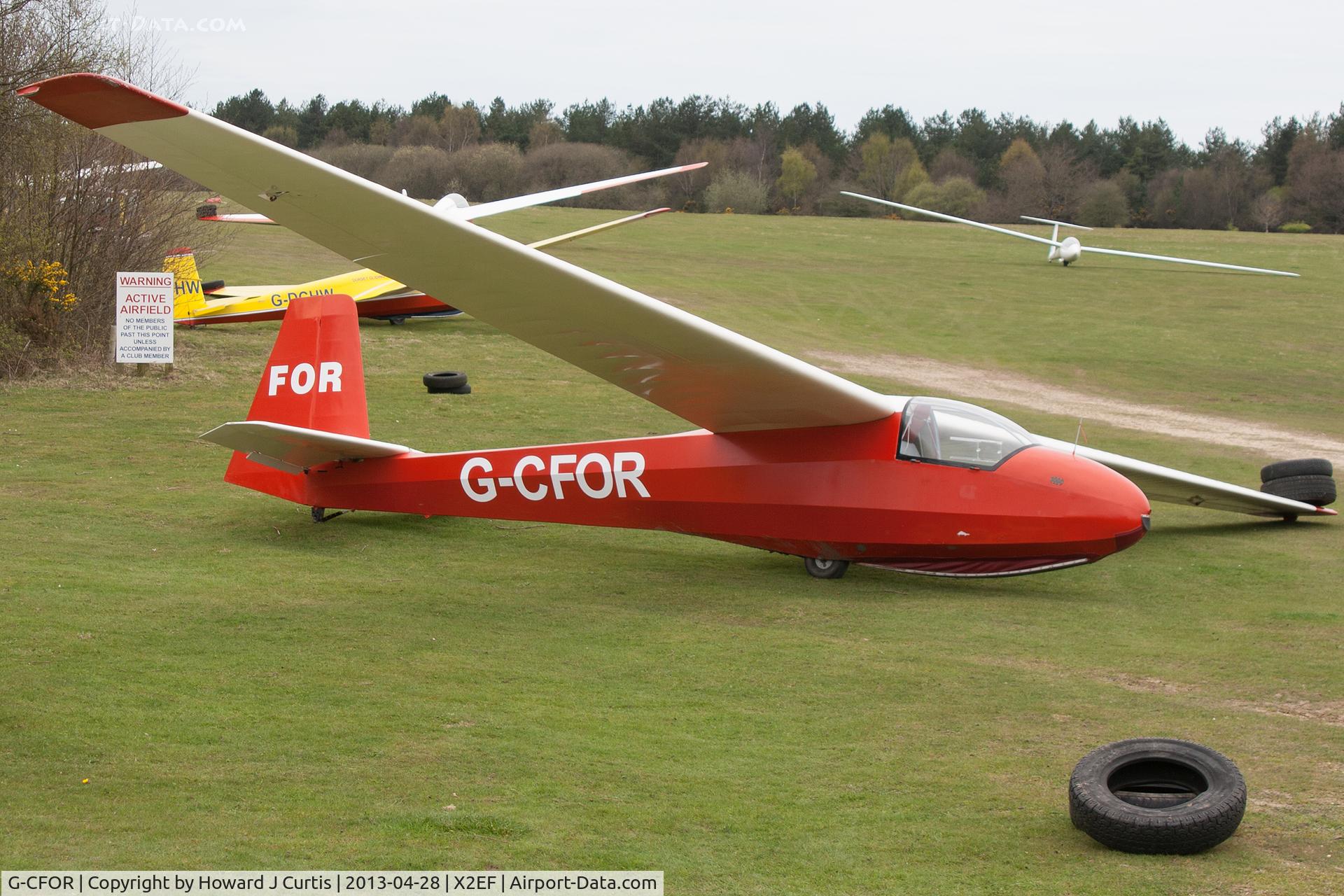 G-CFOR, 1965 Schleicher K-8B C/N 8537, Coded FOR. Dorset Gliding Club. At the gliding club field at Eyres Field, Gallows Hill, Dorset.