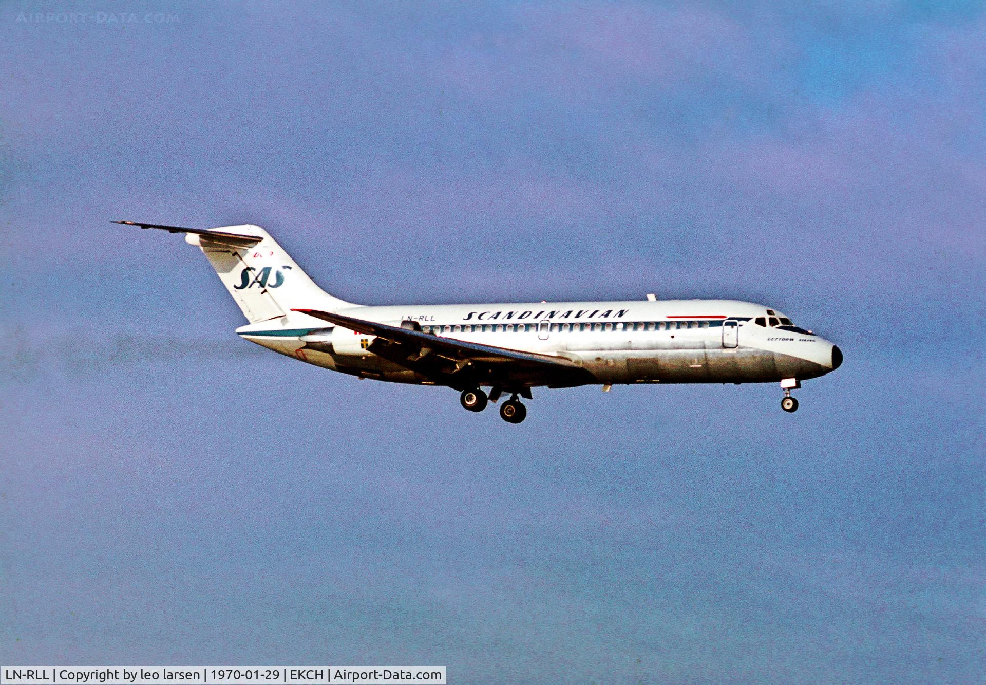 LN-RLL, 1968 Douglas DC-9-21 C/N 47301, AP to Copenhagen Kastrup 29.1.70