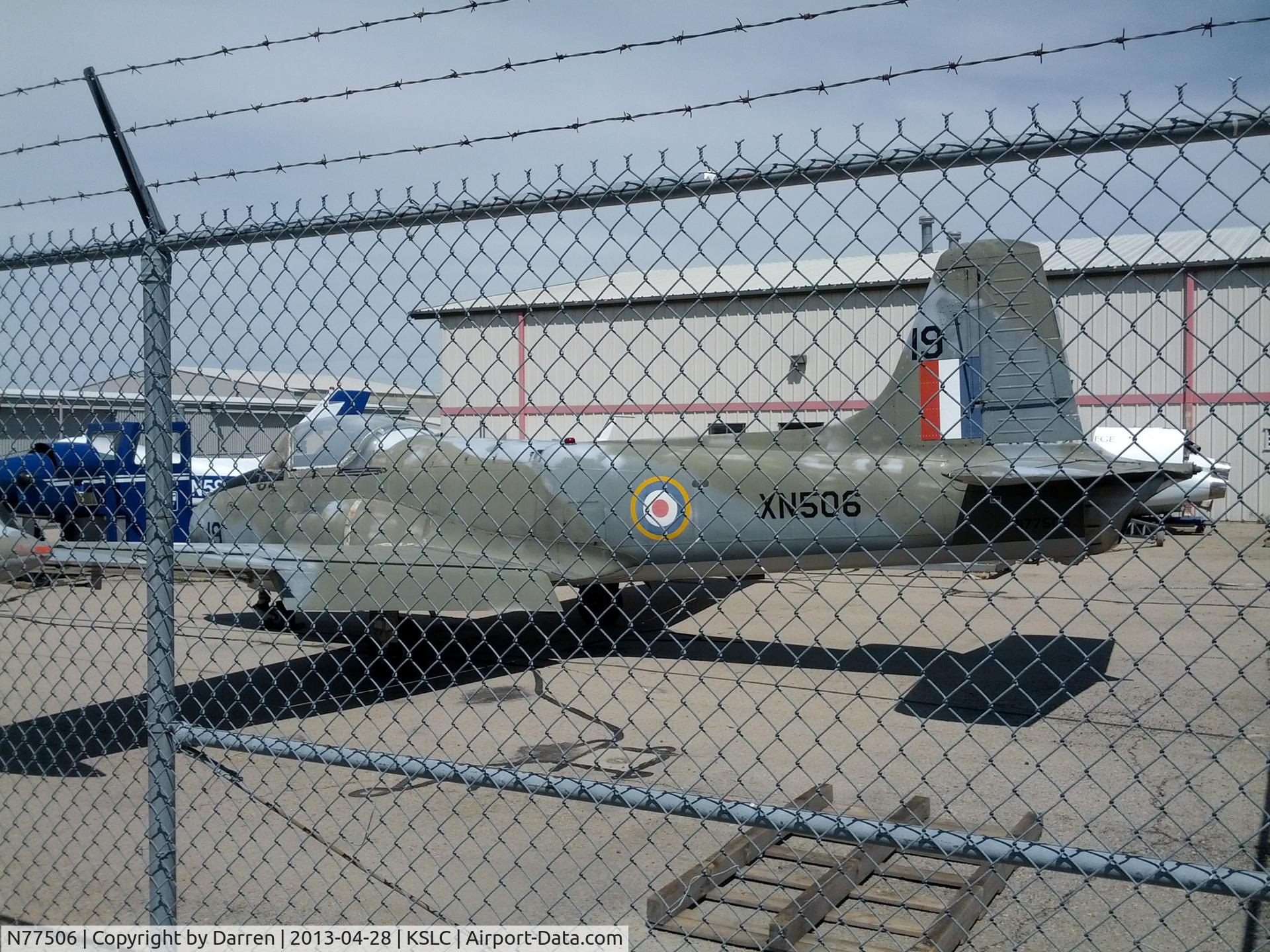 N77506, 1960 Hunting P-84 Jet Provost T.3A C/N PAC/W/11795, Sitting at the SLCC aviation campus
