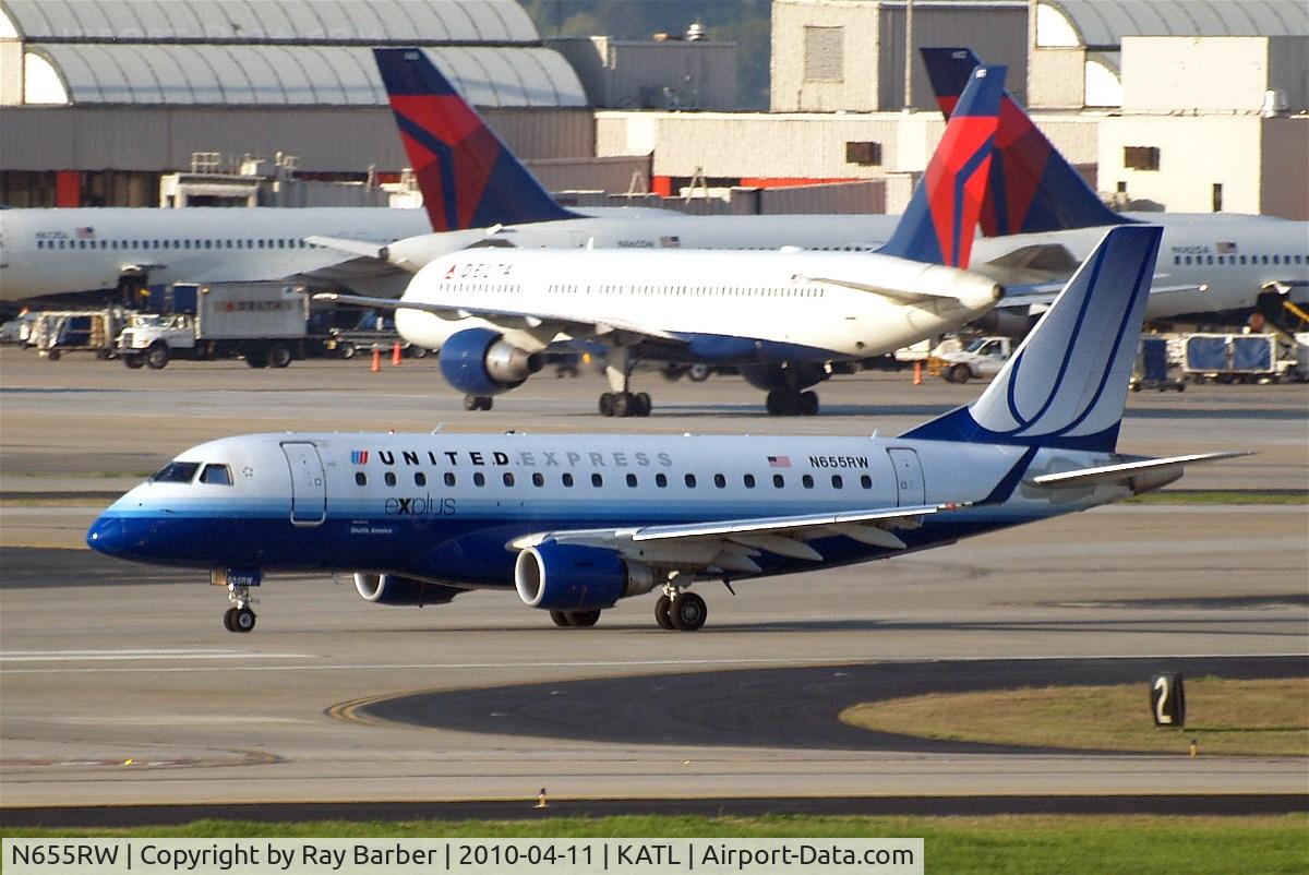 N655RW, 2005 Embraer 170SE (ERJ-170-100SE) C/N 17000105, Embraer Emb-170-100SE [17000105] (United Express) Atlanta-Hartsfield~N 11/04/2010