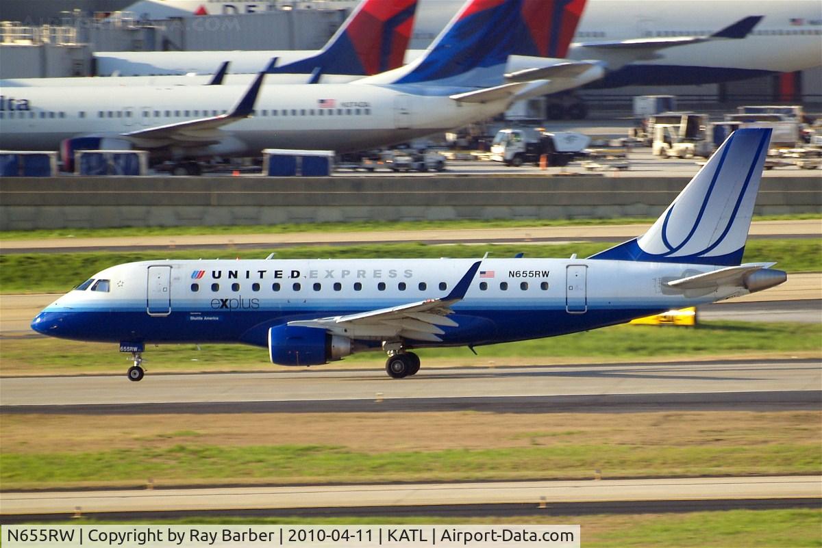 N655RW, 2005 Embraer 170SE (ERJ-170-100SE) C/N 17000105, Embraer Emb-170-100SE [17000105] (United Express) Atlanta-Hartsfield~N 11/04/2010