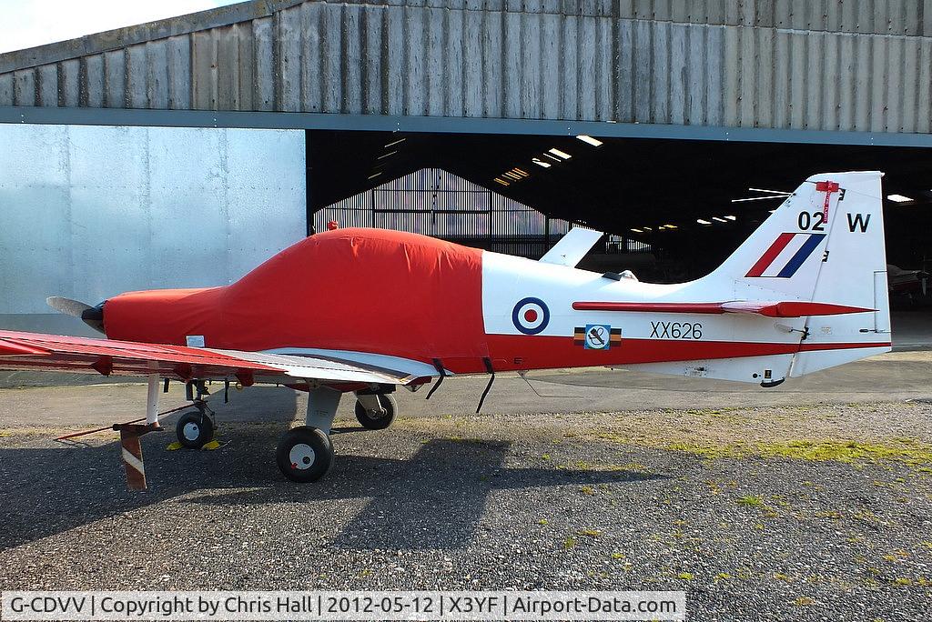 G-CDVV, 1973 Scottish Aviation Bulldog Series 120 Model 121 C/N BH120/291, at Yeatsall Farm, Abbots Bromley