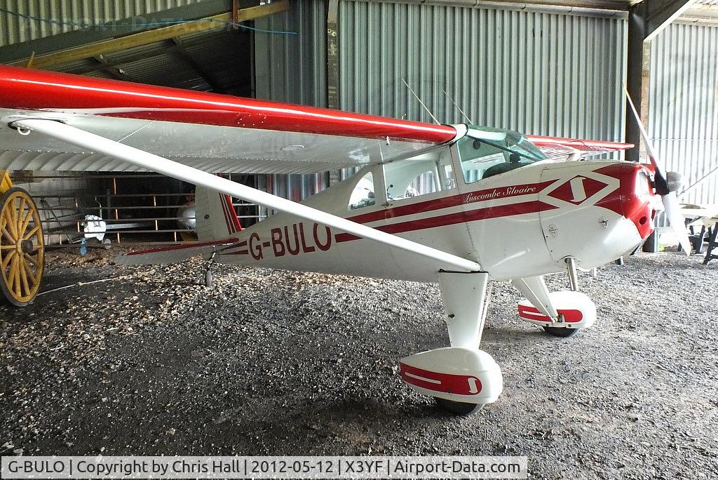 G-BULO, 1946 Luscombe 8F Silvaire C/N 4216, at Yeatsall Farm, Abbots Bromley