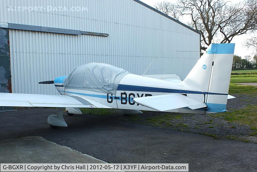 G-BGXR, 1974 Robin HR-200-100 Club C/N 53, at Yeatsall Farm, Abbots Bromley