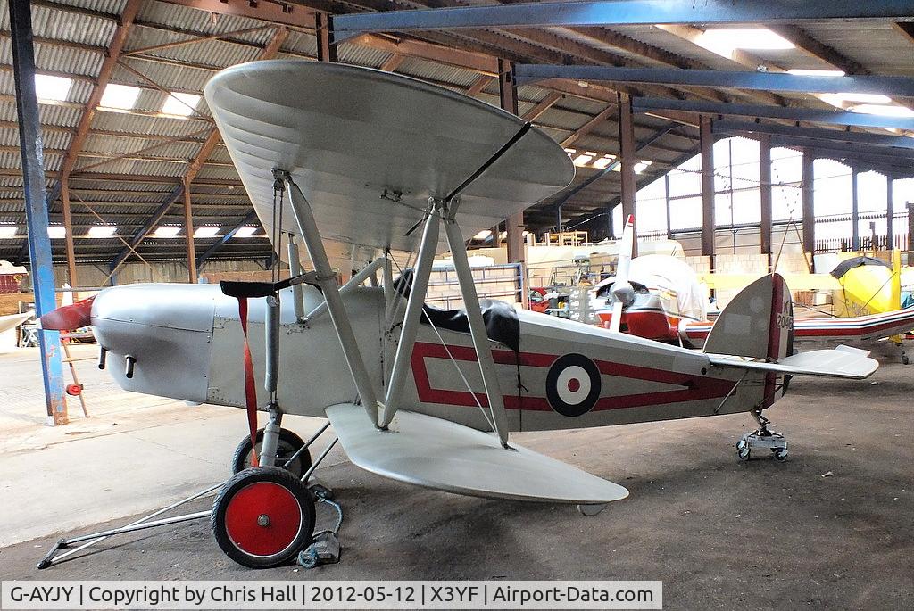 G-AYJY, 1975 Isaacs Fury II C/N PFA 1373, at Yeatsall Farm, Abbots Bromley