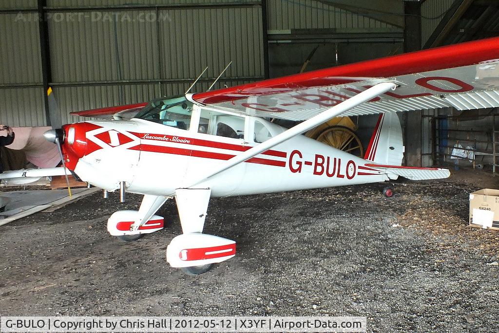 G-BULO, 1946 Luscombe 8F Silvaire C/N 4216, at Yeatsall Farm, Abbots Bromley