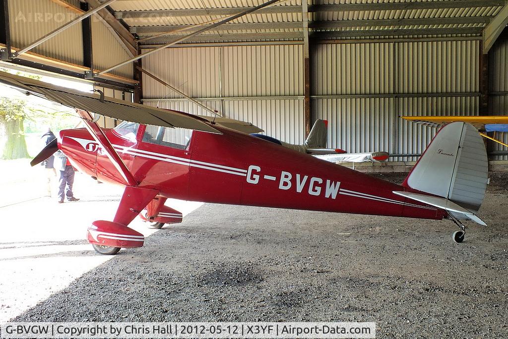 G-BVGW, 1947 Luscombe 8A C/N 4823, at Yeatsall Farm, Abbots Bromley
